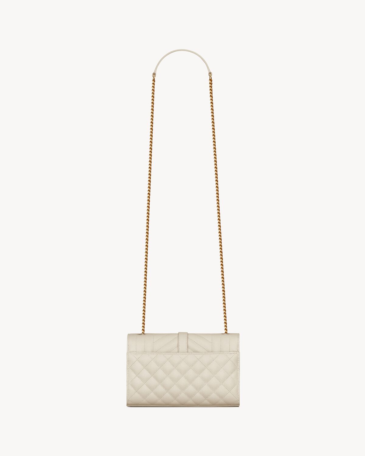 YSL Envelope Small in Quilted Grain De Poudre Embossed Leather