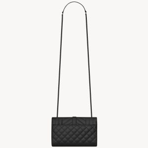 YSL Envelope Small in Quilted Grain De Poudre Embossed Leather