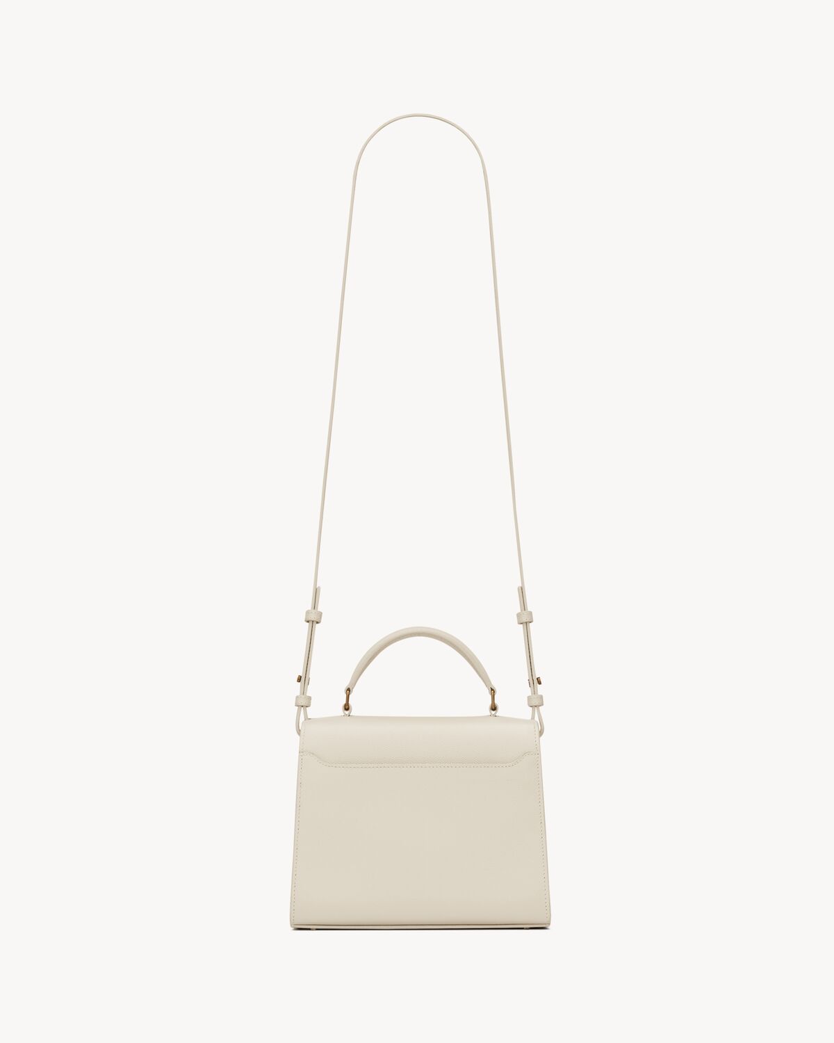 Cassandra Mini Top Handle Bag In Grain De Poudre Embossed Leather - Image 6