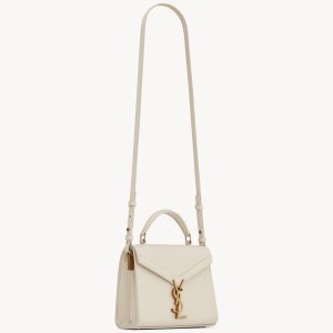 Cassandra Mini Top Handle Bag In Grain De Poudre Embossed Leather