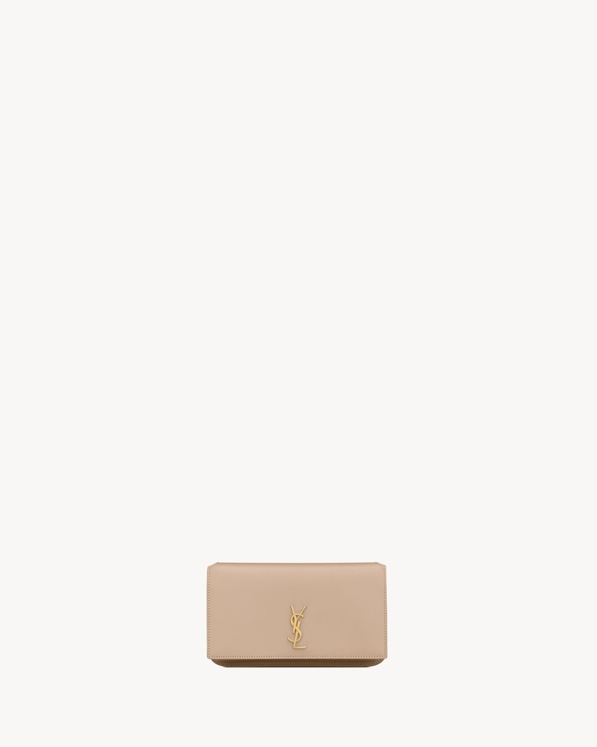 YSL Cassandre Phone Holder in Smooth Leather - Image 3