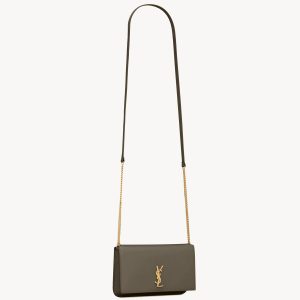 YSL Cassandre Phone Holder in Smooth Leather