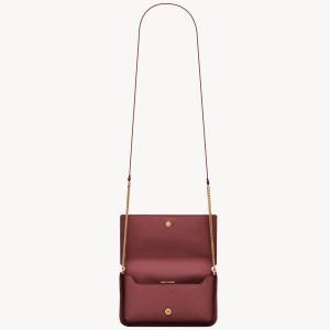 YSL Cassandre Phone Holder in Smooth Leather