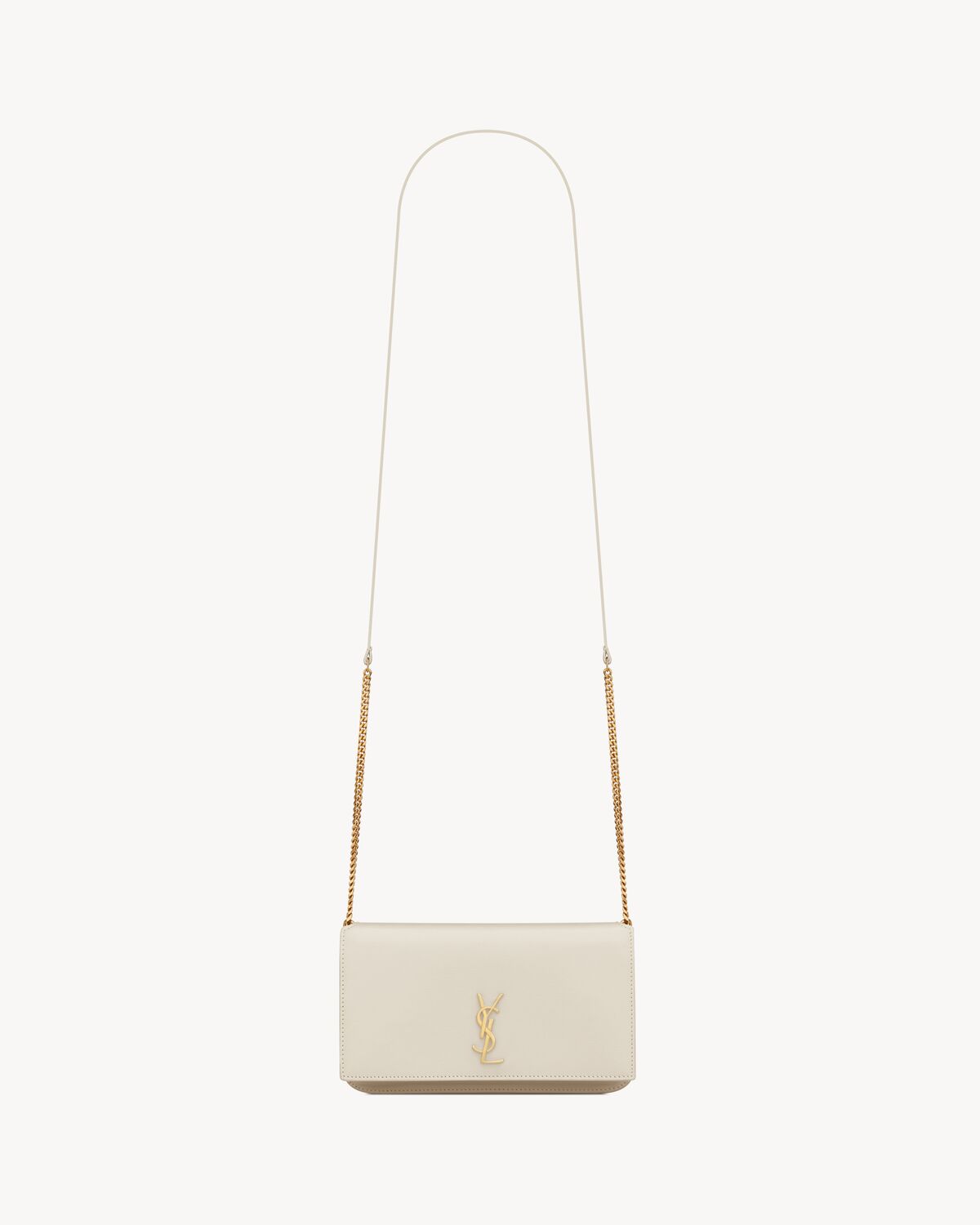 YSL Cassandre Phone Holder in Smooth Leather