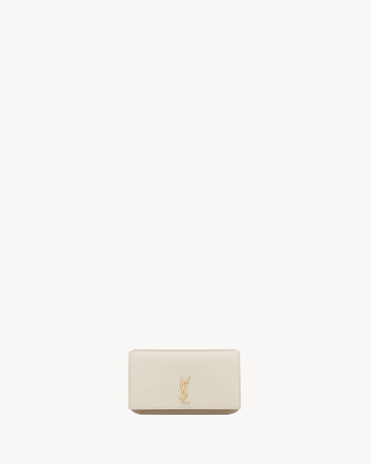 YSL Cassandre Phone Holder in Smooth Leather - Image 2
