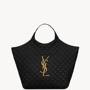 YSL Icare Maxi Shopping Bag In Quilted Lambskin
