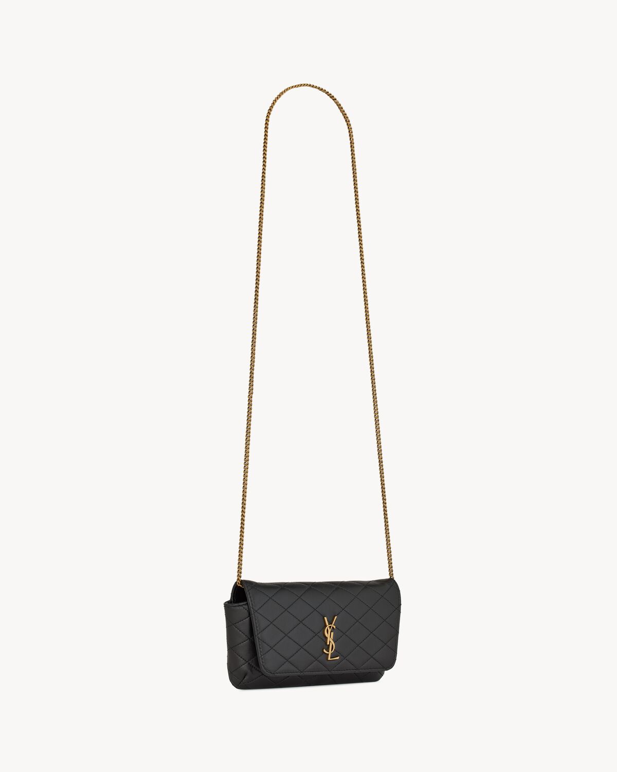 YSL Gaby Chain Phone Holder in Lambskin - Image 4
