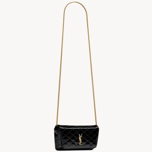 YSL Gaby Chain Phone Holder in Patent Leather