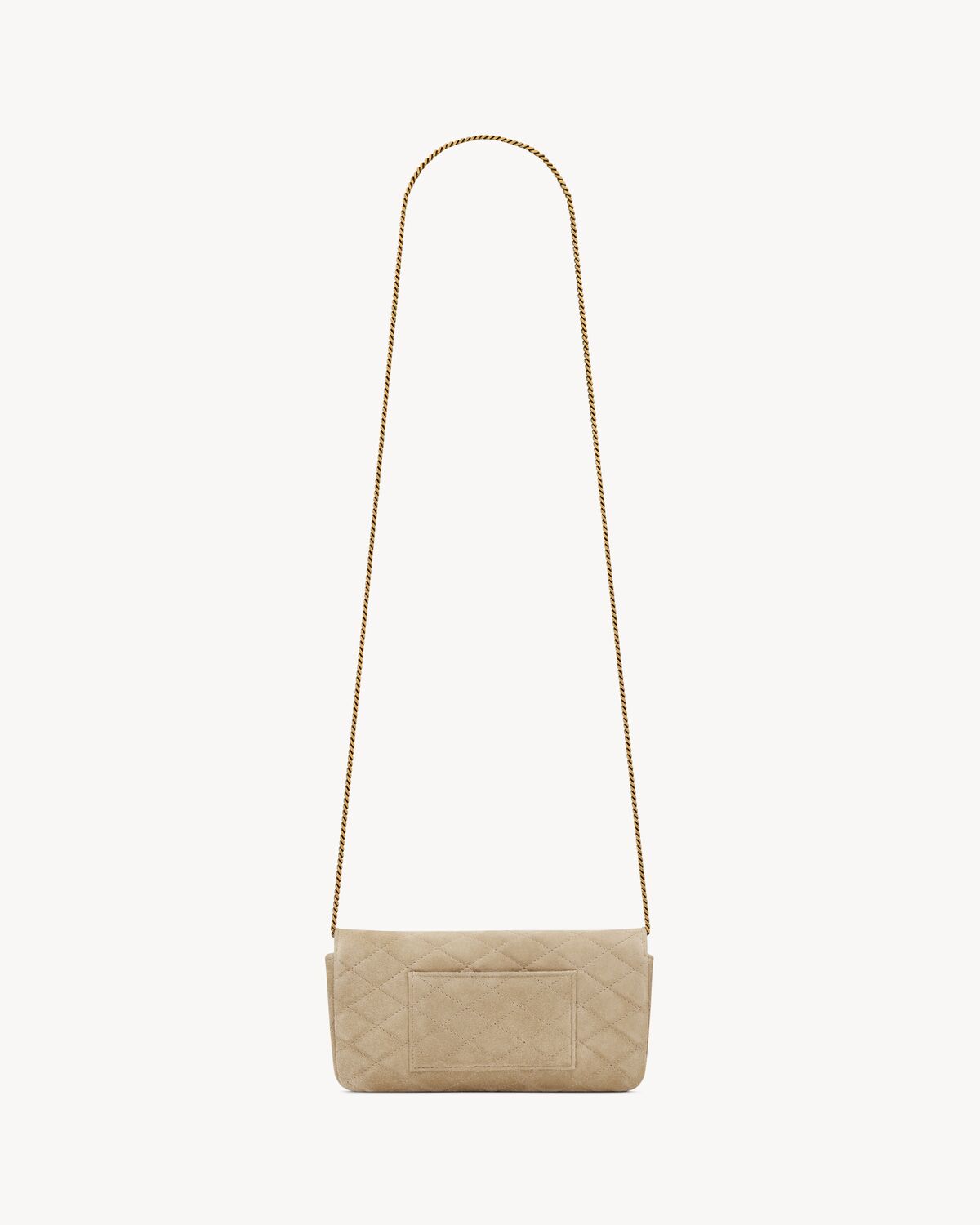 YSL Gaby Chain Phone Holder in Quilted Suede - Image 3