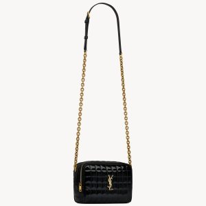 YSL Cassandre Matelassé Carré Camera Bag in Shiny Canvas