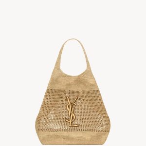YSL Icare In Raffia