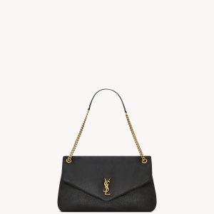 YSL Calypso Large in Grained Lambskin