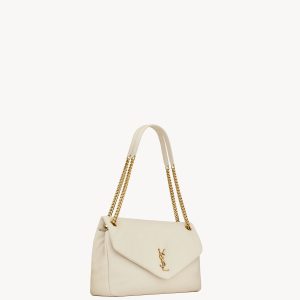 YSL Calypso Large in Grained Lambskin