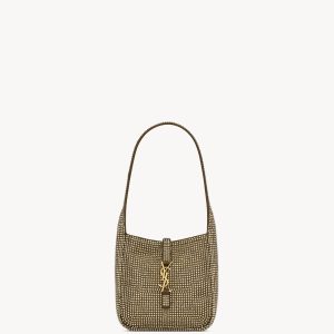 YSL Le 5 à 7 Supple Baby In Silk Satin And Crystals