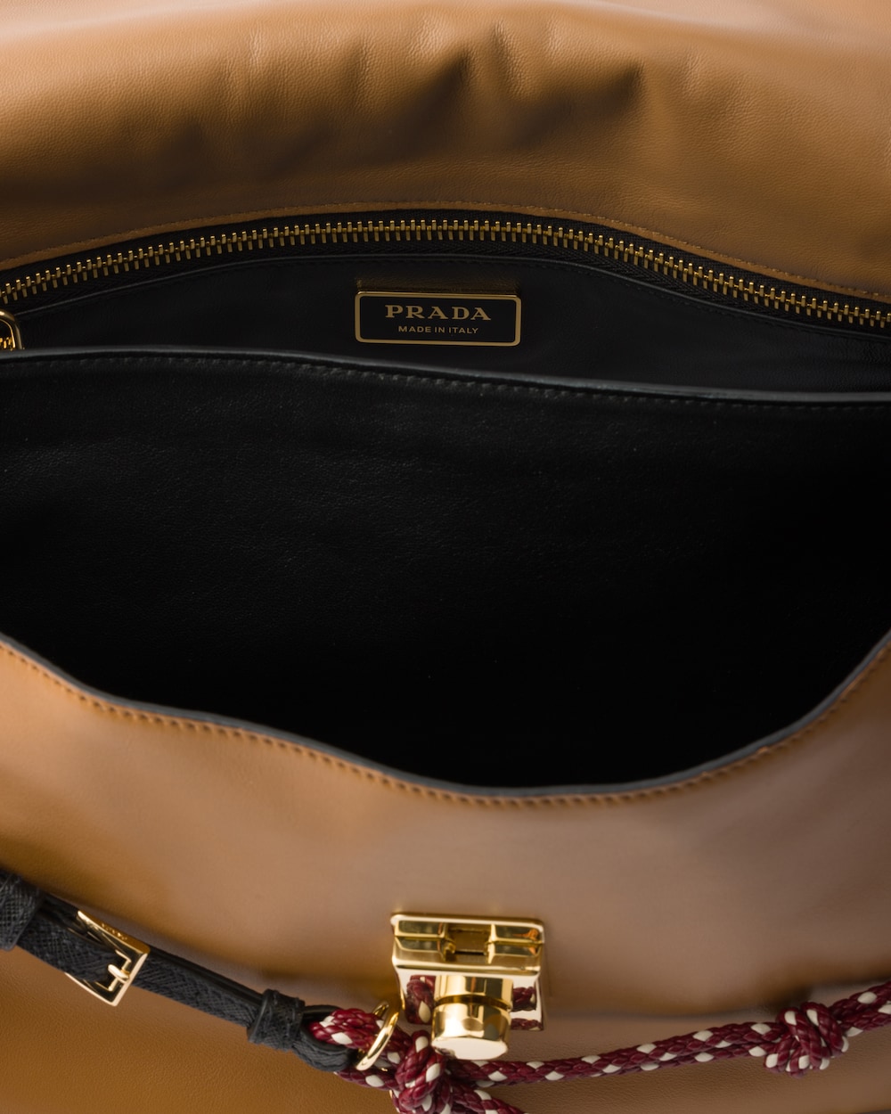 Prada Soft Sound Large Leather Shoulder Bag With Charms - Image 5