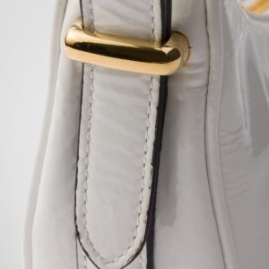 Prada Arqu?? Naplak Patent Leather Shoulder Bag
