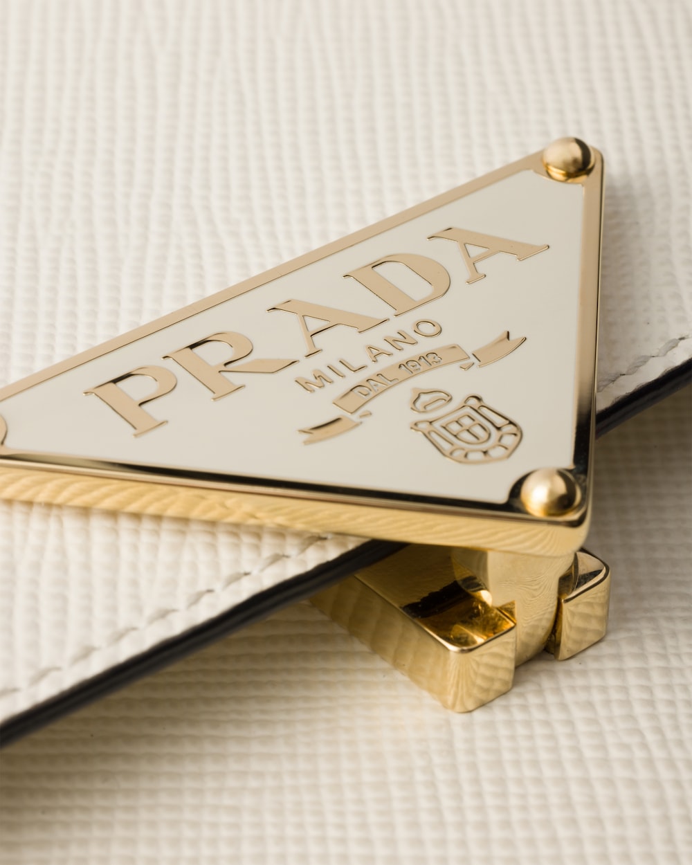 Saffiano Leather Flap Shoulder Bag