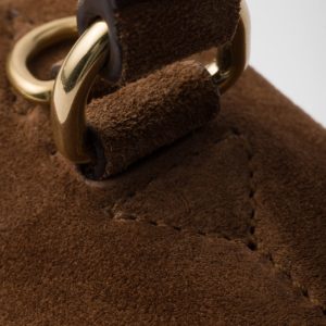 Prada Soft Sound Medium Suede Shoulder Bag