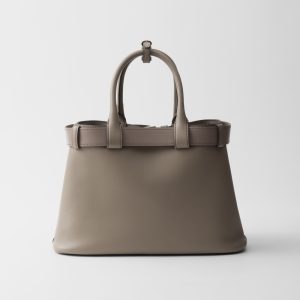 Prada Buckle Small Leather Handbag With Belt