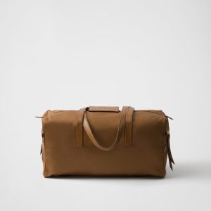 Large Re-Nylon Top-Handle Bag With Padlock