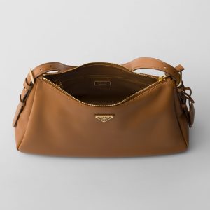 Prada Aim??e Large Leather Shoulder Bag