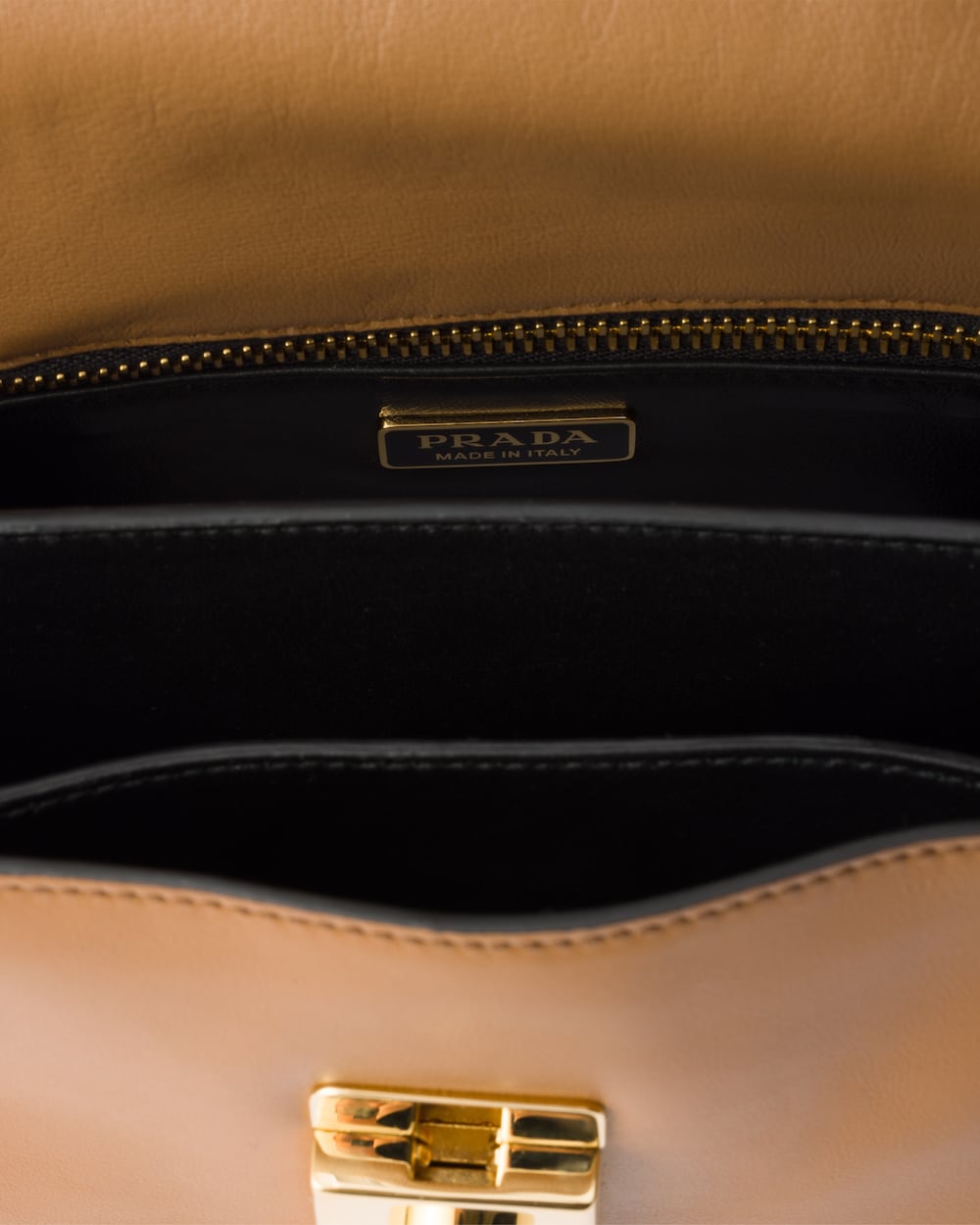 Prada Soft Sound Small Leather Shoulder Bag With Charms