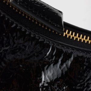 Prada Arqu?? Naplak Patent Leather Shoulder Bag