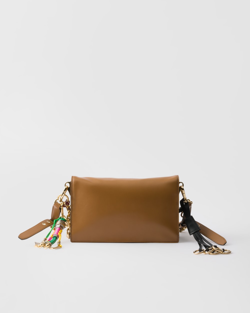 Prada Soft Sound Small Leather Shoulder Bag With Charms - Image 5