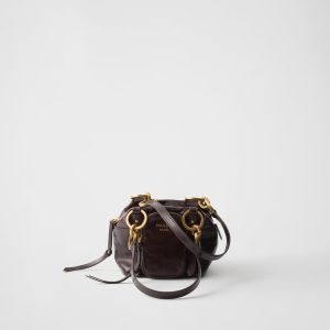 Prada Dangle Leather Top-Handle Mini-Bag