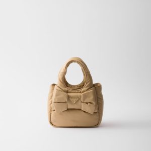 Padded Re-Nylon Mini-Bag With Bow