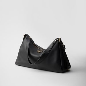 Prada Aim??e Large Leather Shoulder Bag