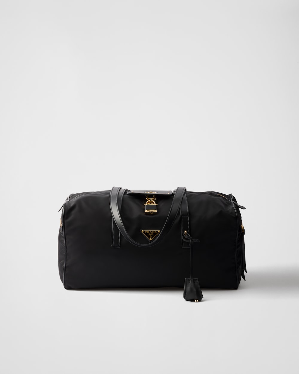 Large Re-Nylon Top-Handle Bag With Padlock - Image 5