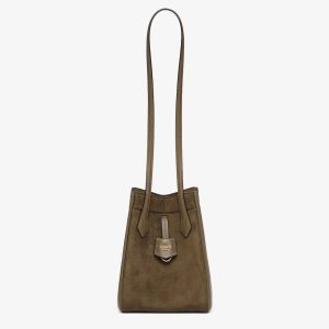 Fendi Origami Mini Transformable Suede and Leather Mini Bag