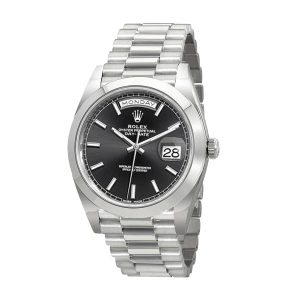 Rolex Day-Date 228206 “Black Diagonal Dial” Premium Copy 1:1