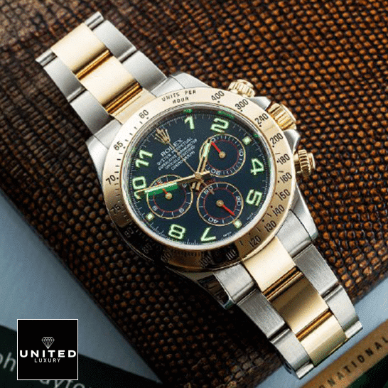 Rolex Daytona "Yellow Gold" 116508-0004 Signature Replica 1:1 rolex daytona 116523 0045 replica light Rolex Daytona 116508-0004 Luminous Dial Two Tone Bracelet Replica